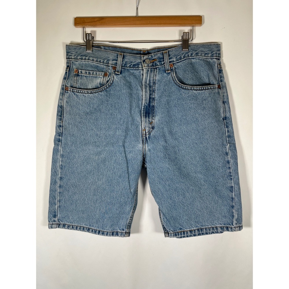 Levis 505 Regular Fit Denim Shorts Mens 34 Light Wash Blue 100% Cotton
